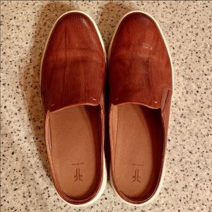 Frye Hermione Slip on Mule Cognac Shoes 7.5